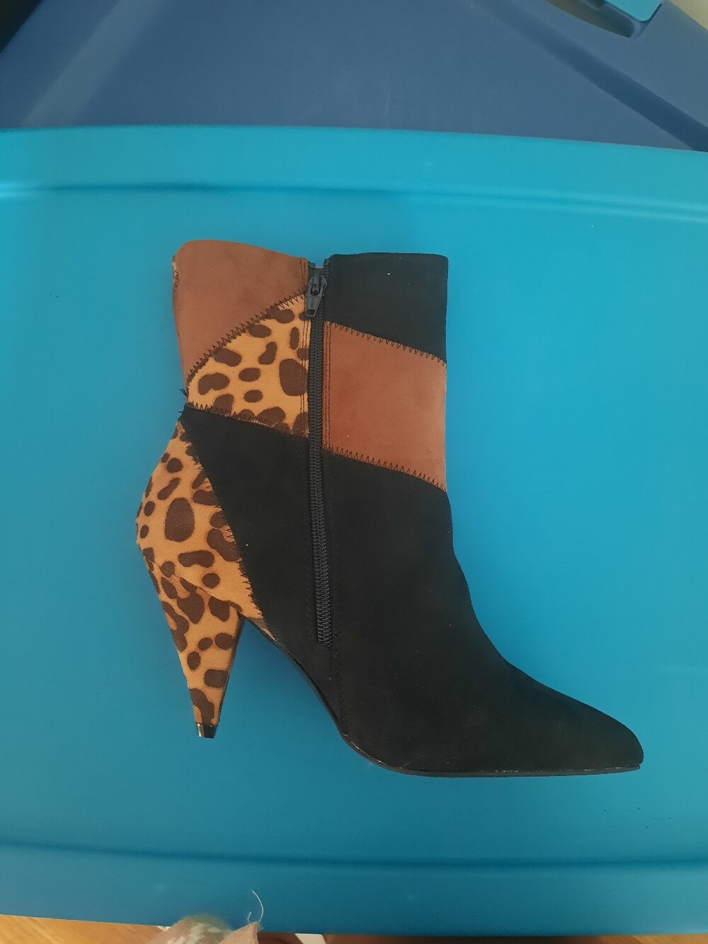 Patchwork Ankle Booties